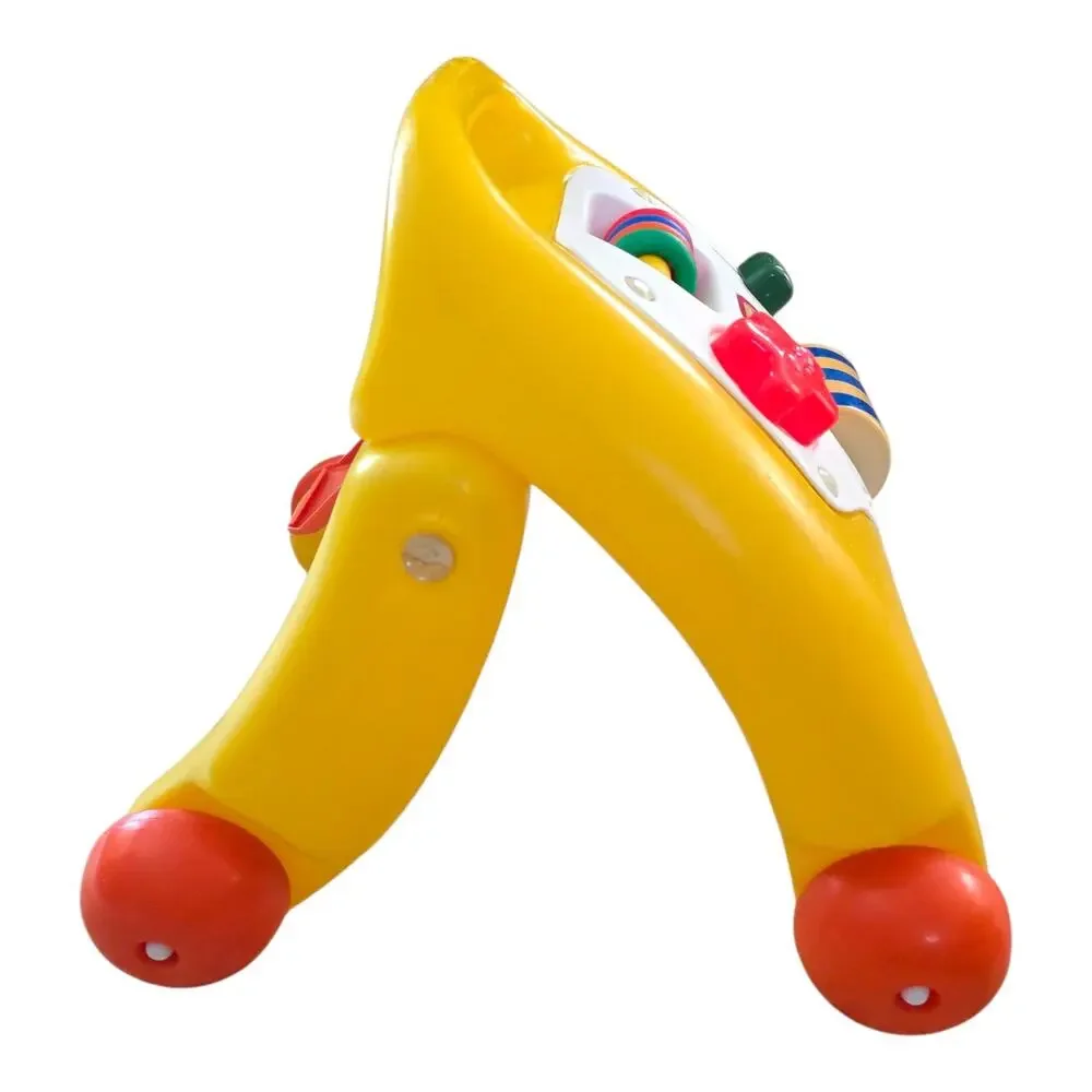 Vintage Little Tikes First Steps Baby Walker Activity Center Yellow Folding